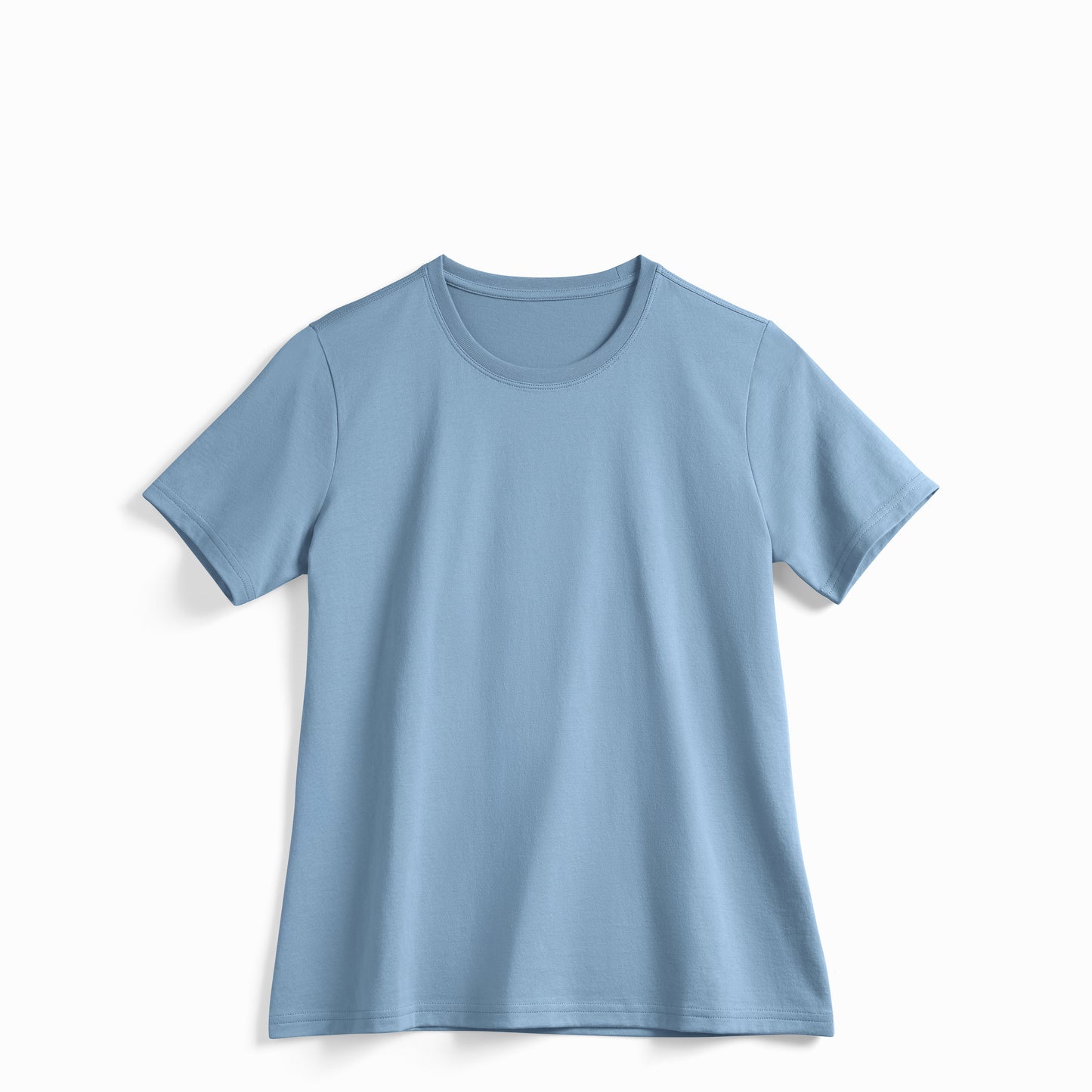 Women's Cloudy Blue American Grown Supima® 100% Cotton 6oz T-Shirt